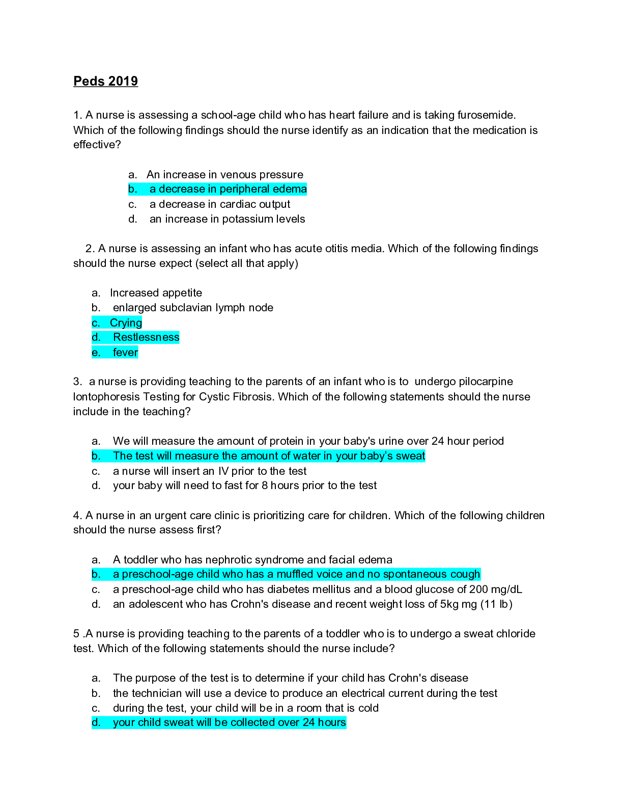 ATI Care of Children RN Proctored Exam_Level 3 Peds | Complete Exam Q&A.